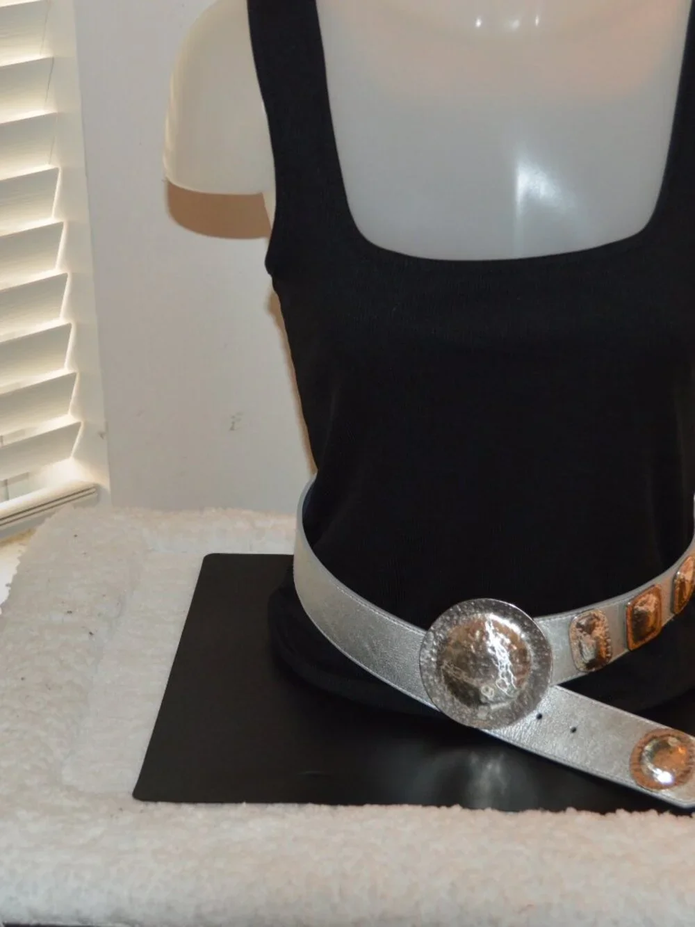 Chiocs leather silver belt